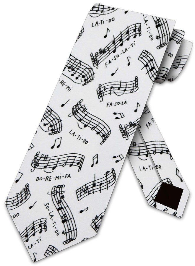 Three Rooker Do Re Mi Tie Musical Notes Ties Mens Neckties - Image 1